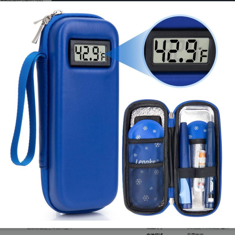 TL New Insulin Cooler with Temperature Display - Refrigerated Medicine Travel Case with 2 TSA Locks