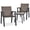 Black, variant on Magshion Patio Furniture Set, 3-Piece Outside Bistro Set, PE Rattan Chairs with Wooden Desktop Table, Outdoor Conversation Set for Porch Backyard Pool, Black
