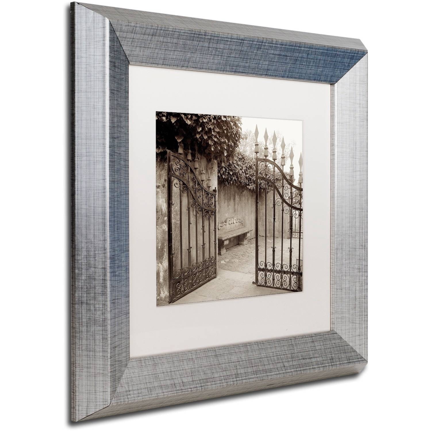 Trademark Fine Art "Avignon I" Canvas Art by Alan Blaustein, White Matte, Silver Frame