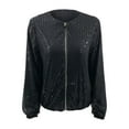 thumbnail image 4 of Sequin Jackets for Women, Yigetop Sequin Jackets for Women Cropped Glitter Sparkly Casual Long Sleeve Jacket Carnival Party Business office Outfit Sequin Blazer for Women Black XL, 4 of 9
