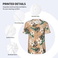 thumbnail image 3 of KLL Tropical Leaves Flower for Men's Baseball Shirts,Short Sleeve Casual Shirts Button Down Shirt for Men Beach Summer Wedding Shirt-X-Large, 3 of 7