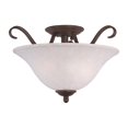 thumbnail image 1 of Maxim 10120ICOI 10 x 14 in. Basix 2-Light Semi-Flush Mount, Oil Rubbed Bronze, 1 of 1