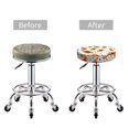 thumbnail image 3 of Papaya polka dots Round Bar Stool Seat Covers, Elastic Round Chair Cover Stool Seat Slipcover Bar Stool Cushions Round Pad for 12-14 inch, 3 of 5