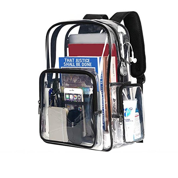 Mochila Con Cremallera Transparente Simple, Mochila Que Combina Con Todo, Mochila Impermeable Versátil Para Viajar