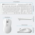 thumbnail image 4 of Marvo 2.4G Wireless Keyboard and Mouse Combo, Low Profile, Fluid Precise, Quiet, Tablet Holder,White, 4 of 8