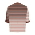 thumbnail image 7 of Ltctricy Women's Oversized T Shirts Casual Loose Half Sleeve Crew Neck Striped Tunic Tops Trendy Summer Tee Blouses with Pocket, 7 of 7