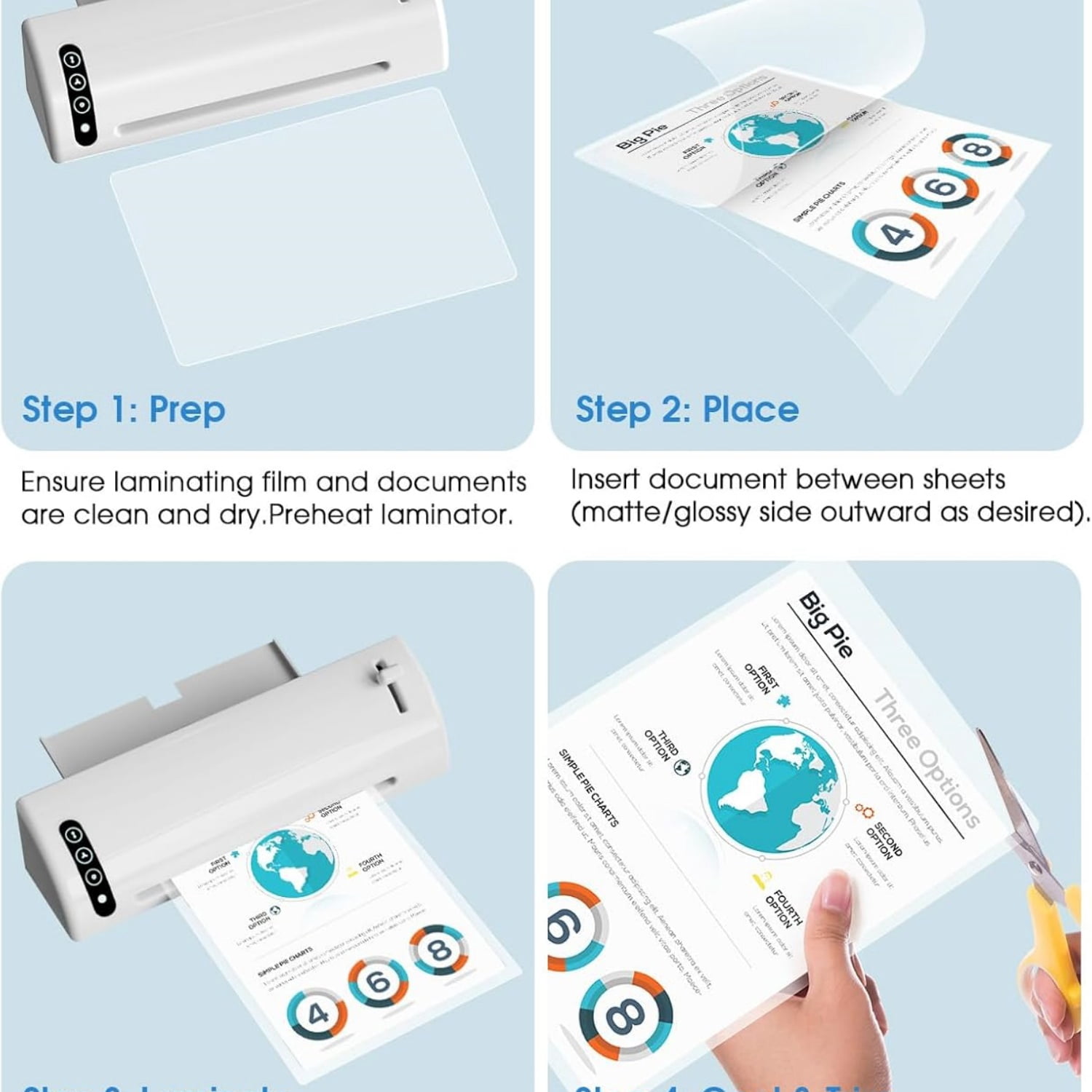 Laminating Sheets, Hold 8.5 x 11 Inches, 300 Pack Thermal Laminating Pouches, 9 x 11.5 Laminate Sheets for Laminator, Clear Lamination Sheet Paper, Letter Size, Office School Home Supplies