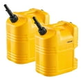 thumbnail image 1 of VEVOR Fuel Container, 5 Gallon, Gas Tank with Spout & Clear Scale, 15 L/min Max Flow Rate, Secure & Leak-proof, Portable Flat Fluid Container for Most Cars Motorcycle SUV ATV UTV, Yellow, 2 Packs, 1 of 9
