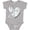 AC-Heather Grey, variant on Lung Cancer Awareness White Ribbon Around Heart Boys or Girls Baby Bodysuit