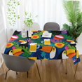 thumbnail image 3 of Yayeee Tablecloths 54" x 54" Rectangle Wrinkle Resistant Party Table Cover, Colorful Toucans Pattern, 3 of 8