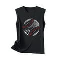 thumbnail image 4 of Baseball Mom Tank Tops for Women Baseball Love Graphic Sleeveless T Shirts Summer Casual Loose Fit Blouses (XL, Black), 4 of 4