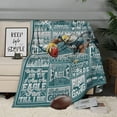 thumbnail image 3 of Blanket Football Fan Gifts for Men Women Football Style Throw Blanket Flannel Super Cozy Soft Living Room 60" x 50"., 3 of 6