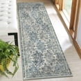 thumbnail image 1 of Alfombra Vaukki Vintage Shaggy Soft para pasillo (60 x 180 cm), color azul, 1 of 9
