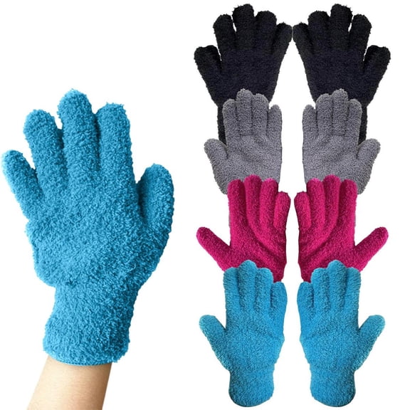 CozeLy Microfiber Cleaning Glove Washable Reusable Dusting Mitt Blinds Duster and Car Dusting Glove for Shelves Home Interior and Vehicle Detailing