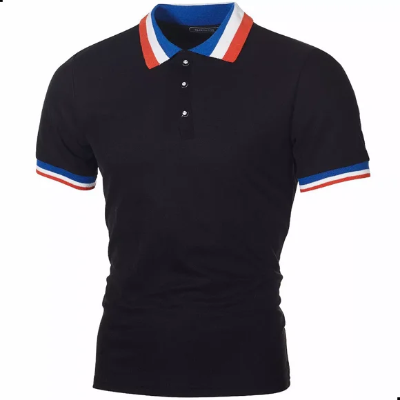 Playera Tipo Polo Hombre Manga Corta Moda Casual Camisa Slim