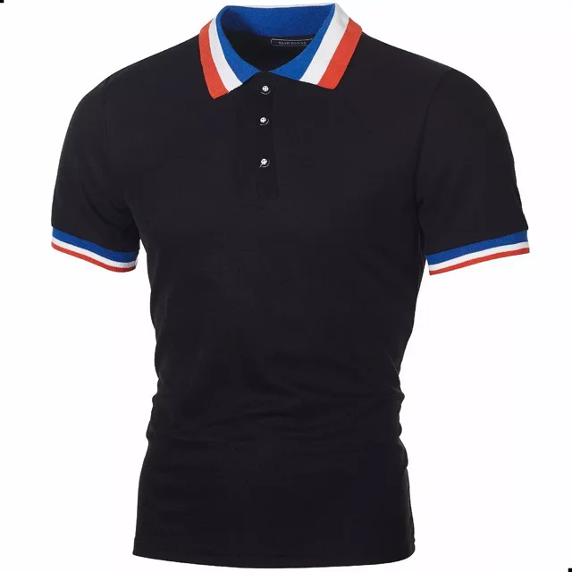 Playera Tipo Polo Hombre Manga Corta Moda Casual Camisa Slim