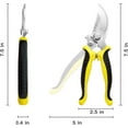 thumbnail image 3 of Pruning Scissors - Professional High Carbon Alloy Steel Garden Shears Bypass Pruning Shears Lightweight Hand Pruner with Locking Mechanism (Yellow Sec, 3 of 5