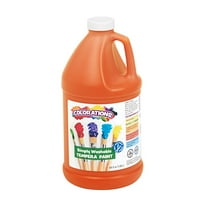 Colorations Paraben-Free Simply Washable Tempera Paint, Orange- 1/2 Gallon