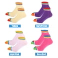 thumbnail image 2 of 4 Pairs Full Finger Toe Socks Men Women Non Slip Sticky Five Toe Socks for Sport Daily Fit Mutlicolor Rose Red, 2 of 7