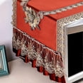 thumbnail image 2 of Red Microwave Oven Cover Dustproof Cloth Oil-proof Microwave Cover Cloth Kitchen Toaster Appliance Protector, 2 of 2