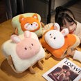 thumbnail image 5 of Almohada de felpa para pan tostado, comida Kawaii, cerdo, conejo, zorro, muñeca suave, calentador de manos, cojín de decoración para el hogar, juguetes para niños, regalo de cumpleaños, 5 of 5