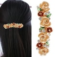 thumbnail image 1 of Lady Rhinestone Hair Clip Flower Decorative Butterfly Hair Clip French Barrette, 1 of 10