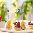 thumbnail image 7 of GUSTO [200 Count] Cocktail Picks & Food Toothpicks - 4.7 Inch Wooden Pick Skewers for Drinks & Appetizers - Fancy Assorted Colored Pearl, 7 of 7