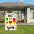thumbnail image 3 of AMHNF Hello Summer Ice Cream Polka Dot Linen Garden Flag for Spring Summer Home Outdoor Garden Yard Door Decor 12x18 inch, 3 of 5