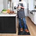 thumbnail image 4 of Boho Kitchen Mat Set of 2,Modern Farmhouse Kitchen Rugs and Mats Non Skid Washable,Moroccan Boho Runner Rugs with Rubber Backing for Kitchen Decor and Accessories (Black 17"x47"+17"x30"), 4 of 6