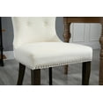 thumbnail image 2 of Family Set Dining Chair Tufted Armless Chair Upholstered Accent Chair,Set of 2 (Cream), 2 of 9