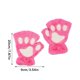 thumbnail image 3 of Guantes bonitos de pata de gato de piel sintética - media mano, cálidos para invierno, para mujeres/niñas, para enviar mensajes/escribir/uso diario, 3 of 5