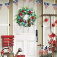 thumbnail image 6 of PALIFEUR 4th of July Wreath, 15.75 Inch Patriotic Wreaths for Front Door, Artificial Floral Spring Wreaths Decorations for Memorial Day Independence Day Veterans Day, Red Blue White, 6 of 6
