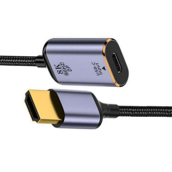 FVH USB-C Type C Female Source to HDMI Sink HDTV Cable 8K@60hz 4K@120hz for Tablet Phone Laptop