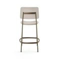 thumbnail image 4 of Amisco Sullivan 26 In. Counter Stool - Cream Faux Leather / Bronze Metal, 4 of 9