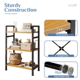 thumbnail image 6 of Gianna 3 Tier Bookshelf, Free Standing Shelf, Bookcase Shelf Storage Organizer, Industrial Book Shelves for Home Office, Living Room, Kitchen, Wood, 6 of 7