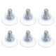 thumbnail image 3 of 6 piezas para muebles, escritorio, vidrio, PVC, transparentes, anticolisión, ventosas, almohadillas para colgar con tornillos, para mesa de vidrio (8x13), 3 of 4
