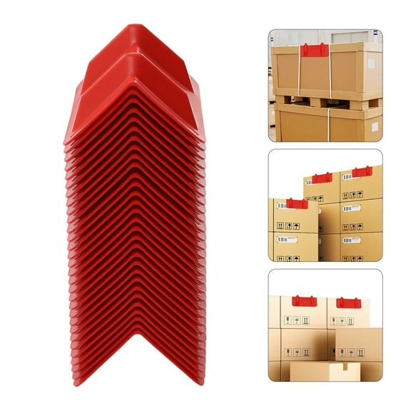 30-Pack Red PP V Shaped Corner Edge Protector Flatbed Tow Truck Trailer 10"X4"
