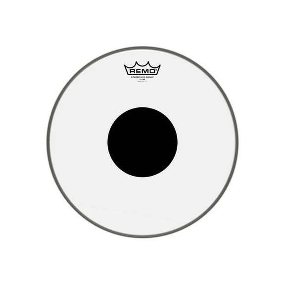 REMO 13" BLACK DOT Clear
