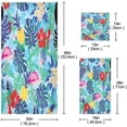 thumbnail image 3 of Dreamtimes Palm Flamingo Towel Set of 3, Highly Absorbent Soft Towels with Bath Towel, Hand Towel and Washcloth for Bathroom Hotel Gym Spa, 3 of 7