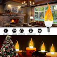 thumbnail image 3 of Led Flame Flickering Bulb Led Fire Emulation Light E14 E27 Candle Lamp 4 Modes Lighting Creative Xmas Atmosphere Lamp Home Decor 1 Pcs, 3 of 5