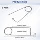 thumbnail image 3 of Uxcell 2-Pack Pin de Seguridad de Pasador en Forma de Broche, Pines de Acero Inoxidable M2x58, Sujetadores de Broche de Bloqueo Rápido Clips Retenedores Pesados, 3 of 7
