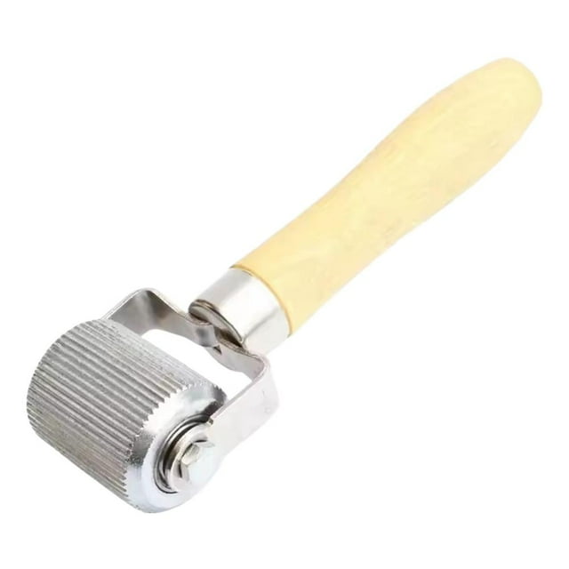 Film Durable de Réparation pour Pneus, Roue de Compaction, Outil de Rouleau en Bois et Métal pour une Adhérence Plus Rapide, Installation Professionnelle de Patch pour Pneus de Voiture, de Camion et de Moto