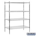 thumbnail image 3 of 48" Wide Mobile Wire Shelving - 80 Inches High - 24 Inches Deep - Black, 3 of 3