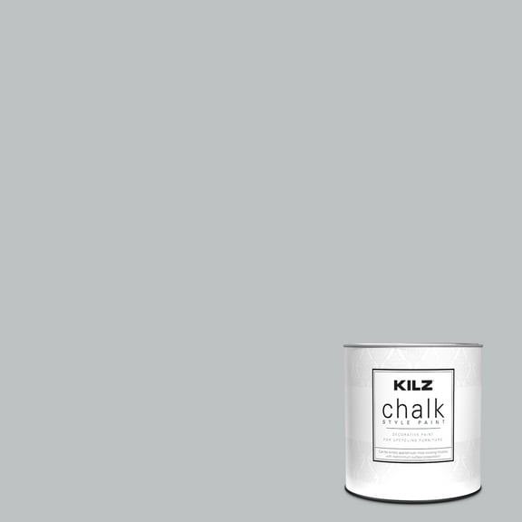 KILZ Chalk Style Paint, Interior, Ultra Flat, Platinum Ring, 1 Quart