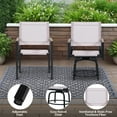 thumbnail image 5 of 5 Piece Outdoor Patio Height Bar Dining Table Sets, 41'' Hight Outdoor Patio Funiture Table Set with 4 Chairs and Cushions, Kitchen Table with Storage Shelf for Backyard, Poolside, Grey Wicker, S5984, 5 of 8