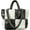 Black and White, variant on Puffer Tote Bag, Soft Puffy Bags for Women Light Winter Down Cotton Padded Quilted Tote Bag Shoulder Handbag Purse