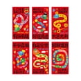 thumbnail image 1 of Sobres rojos de año Nuevo Lunar chino, bolsillos rojos tradicionales Hong Bao para cumpleaños, Festival de Primavera, , 2025, 6 uds., 1 of 9