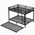 thumbnail image 3 of Full over Full Metal Bunk Bed in Black with Twin Size Trundle, Sturdy Metal Construction, 3 of 18