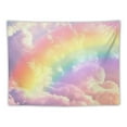 thumbnail image 5 of Creowell  Rainbow Tapestry Pink, Cute Girly Tapestry Wall Hanging Fantasy Fairy Sky Cloud Tapestry for Kids Room Girls Bedroom Toddler Nursery Wall Decor, 5 of 6