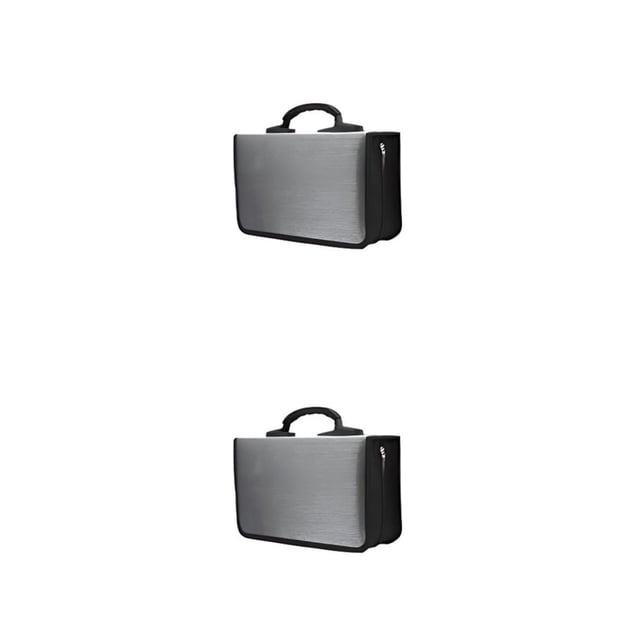 Moyic Almacenamiento ligero de CDDVD con asa fácil de transportar Organizador Estuche de CD Soporte de carpeta de tela Gris 80 piezas Gris 80 piezas 2Conjunto